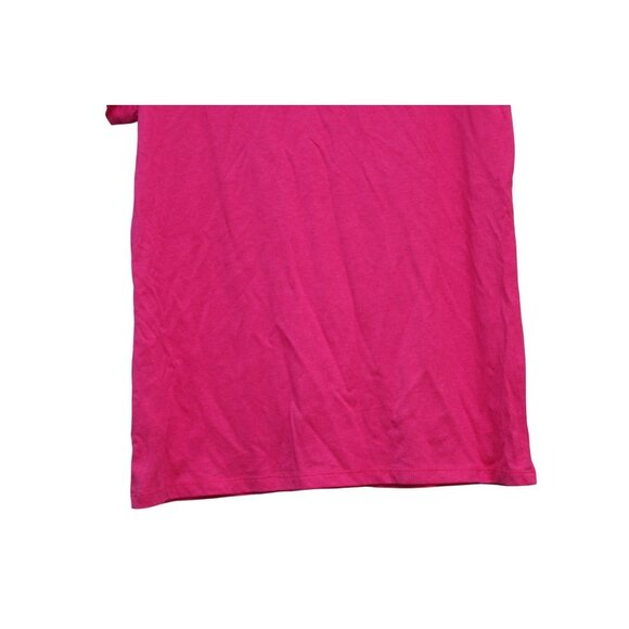 NWT Talbots Blouse Size Medium Fuschia Short Sleeve Preppy Casual Cotton Stretch - Picture 9 of 11